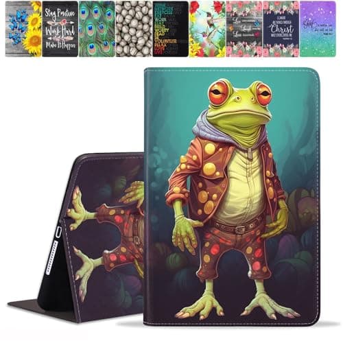 TBXOSTN Case for Samsung Galaxy Tab S10 Lite/ S10 FE/ S9 FE 5G 10.9 Inch/ S9 11 Inch, Premium PU Leather Stand Cover with Smart Auto Wake Sleep, Frog