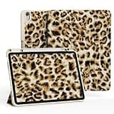 Ouinice Case for iPad 11th Generation A16 2025 11 Inch/iPad 10th Generation 10.9-inch 2022, Trifold Stand Folio Shell Soft TPU Back Protective Cover with Pencil Holder, Champagne Gold Leopard