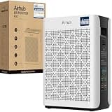 Airhub Air Purifiers for Home Large Room, AHAM Verified, HEPA Filter with Activated Carbon & Washable Pre-Filter, Quiet 20dB Sleep Mode, PM2.5 Air Quality Sensor, for Dust, Odor, Allergens & Pets