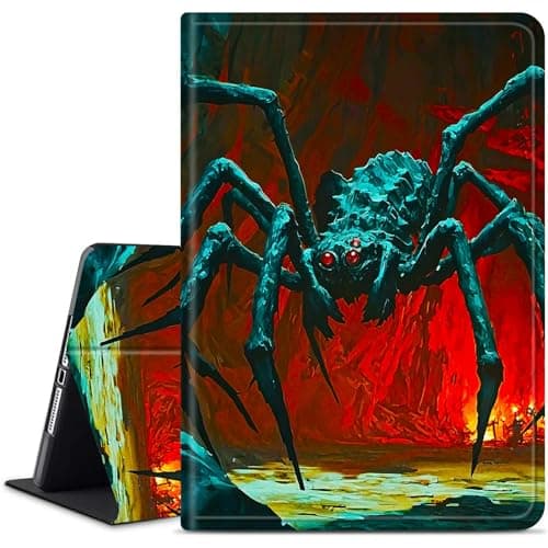 Dikoer for Samsung Galaxy Tab A8 10.5 Inch 2022 Model (SM-X200/X205/X207) Tablet Case, Slim KickstandStand Leather Smart Cover with Auto Wake/Sleep, Red Flame Cave