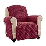 HopeA22z Ultra Reversible Chair Furniture Protector Burgundy/Taupe – 1 Piece Cover