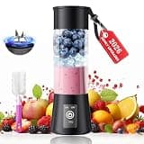 2026 Newly Upgraded Portable Smoothie Blender - Cordless Personal Blender Type-C Rechargeable, 13Oz Juice Cup BAP Free, 20,000Rpm Speed Powerful Blending, Freshly Squeezed in Sports/Office