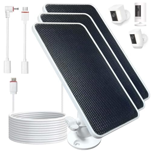 DIANMU Solar Panel Compatible with Spotlight Cam/Plus/Pro Battery, Stick Up Cam/Plus/Pro Battery, SimpliSafe Security Camera, 13FT Weatherproof Cable, Aluminium Alloy Mount (3 Pack)