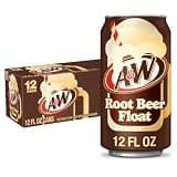 A&W Root Beer Float Soda, 12 fl oz cans, 12 pack