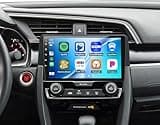 [2+64G] Car Radio for Honda Civic 2016 2017 2018 2019 2020 with Wireless Carplay Android Auto Bluetooth Touch Screen Stereo with GPS WiFi FM Bluetooth AHD Backup Camera