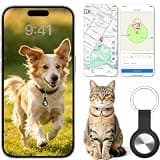 Smart GPS Tracker for Dogs|mini Easy to use Cat GPS Tracker|Waterproof and Drop-Proof|Real-time GPS Tracker Smart Alarm pet Tracker|Extra Long Battery Life of 730 Day|No Subscription (Android & iOS)