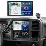 7" Car Stereo Upgrade for GMC Sierra 1500 2500 2003-2006 with Wireless CarPlay and Android Auto, Double Din Android 14 HD Touchscreen for Sierra Radio w/GPS Bluetooth WiFi FM RDS SWC Camera Mic, 2+32G