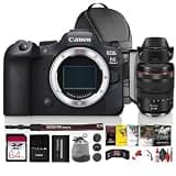 Canon EOS R6 Mark II Mirrorless Camera with Stop Motion Animation Firmware + Canon RF 24-105mm f/4 L is USM Lens for Sports, Events & Portraits|7K Video, 32MP Sensor|64GB Card + Photo Software + More
