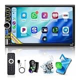 Double Din Car Stereo Wireless Apple CarPlay Android Auto, Backup Camera