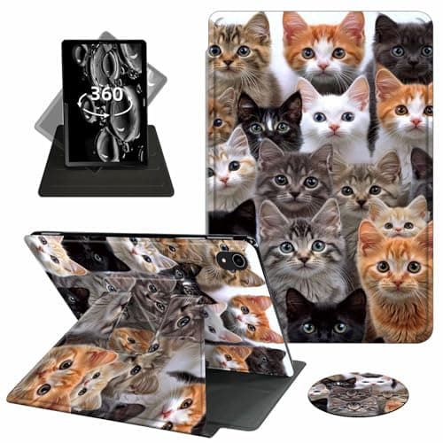 ACWDMKH Case for iPad (A16) 11th Generation 11 Inch 2025,for iPad 11th Generation Case,360 Degree Rotating Swivel PU Leather Slim Stand Flip Folio Cover with Auto Wake/Sleep,Cat Family