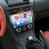9 Inch Android 13 Double Din Car Stereo for Mazda RX-8 2003-2008, 2GB+64GB, Wireless CarPlay & Android Auto, GPS Navigation, Bluetooth, WiFi, FM/RDS, SWC, Split Screen, AHD Backup Camera