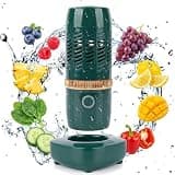 Portable Fruit and Vegetable Washing Machine, 2026 New Wireless Rechargeable Food Washer for Fruits, Upgrade USB Rechargeable Water-Proof Cleaner Tool for Meat, Seafood (Green)