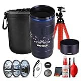 Laowa 180mm f/4.5 1.5X Ultra-Macro APO Lens for Sony E Mount | Full Frame Macro Photography Telephoto Prime, Close-Up Imaging, AF Support (VE18045AFFE) + Lens Filter Kit + More (8pc Bundle)