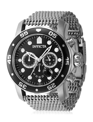 Invicta Pro Diver Stainless Steel Men's Quartz Watch - 48mm, Silver/Black, 48, Strappy
