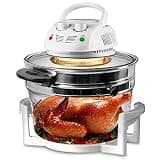 NutriChef Air Fryer, Infrared Convection Oven, Halogen Oven Countertop, Healthy Cooking, Stainless Steel, 13 Quart 1200W, Prepare Quick Healthy Meals, Great for French Fries & Chips (White)
