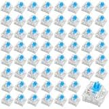Sibba 60 Pcs Mechanical Keyboard Switches 3 Pin Blue Keyboard Clicker Replacement Clicky Switches Dustproof Clicker Pre-Lubricated Keyboards Accessories for Mechanical Gaming Keyboards, Blue