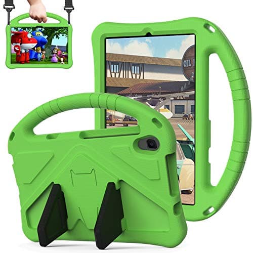 QYiiD Kids Case for Lenovo Tab M10 (3rd Gen) 10.1" TB-328FU 2022, Light Weight Shock Proof Protective with Convertible Handle Stand & Shoulder Strap Kids Stand Case for Lenovo Tab M10 3rd Gen, Green