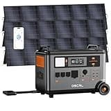 OSCAL 3600W Solar Generator with 3x500W Panels included, PowerMax 3600SE 3600Wh Portable Power Station, 1800W AC/ 1600W Solar Fase Charging, LiFePO4 Battery Power Station for Emergencies, Home, RV