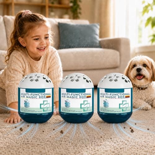 Magic Bead Box for Odor and Dust Removal, Multi-functional Air Magic Box, 2 in 1 Indoor Air Purification Dust Removal Magic Box, Automatic Dust Collection Air Box for Bedroom Closet Pet (3Pcs)