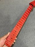 22 fret 25.5inch Red Gloss Flame Maple Electric guitar Neck Locking nut Parts