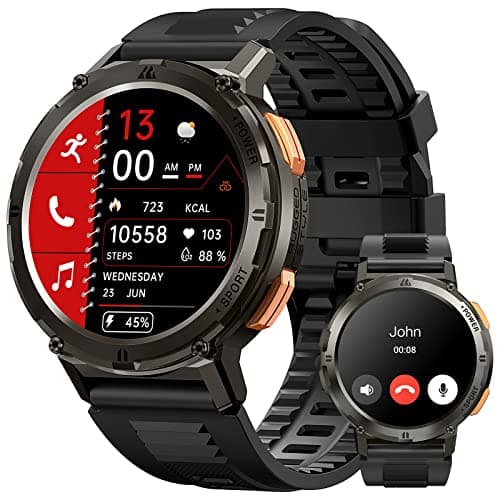 KOSPET Tank T2 Special Edition GPS Smart Watch for Men (Carbon Black)