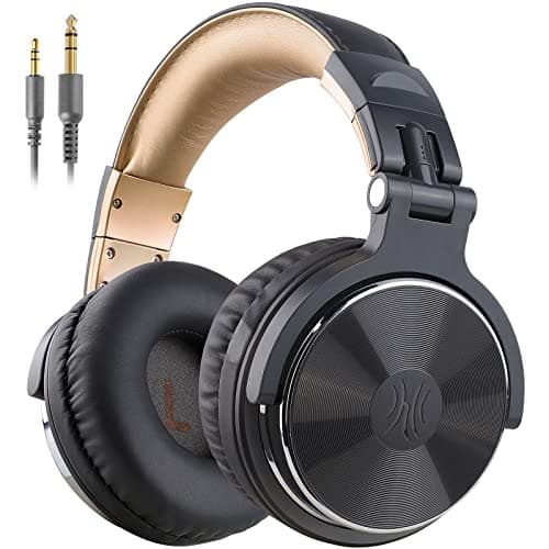 OneOdio Wired Over Ear Headphones Studio Monitor & Mixing DJ Stereo Headsets with 50mm Neodymium Drivers and 1/4 to 3.5mm Jack for AMP Computer Recording Podcast Keyboard Guitar Laptop - Grey