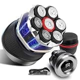 Ordele Men's Electric Rotary Shavers Bald，2026 Upgrade 7D Floating Electric Shaver with LED Display, IPX6 Waterproof, Type-C Fast Charge, Magnetic Heads, Travel Case - Ideal Men's Grooming Gift