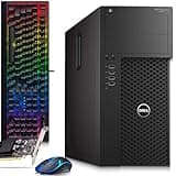 Dell Precision 3620 Tower Desktop Computer – Intel Core i5-6500 6th Gen – 16GB RAM – 128GB SSD – 500GB HDD – GeForce GTX 1050Ti – RGB Keyboard & Mouse – WiFi – Windows 11 Pro – Gaming PC (Renewed)