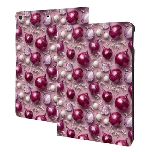 Compatible with iPad 9th/8th/7th Generation Case - Cool Realistic Onion Print Compatible with iPad 10.2 Case, Folio Stand, Auto Wake/Sleep, Tablet Cover