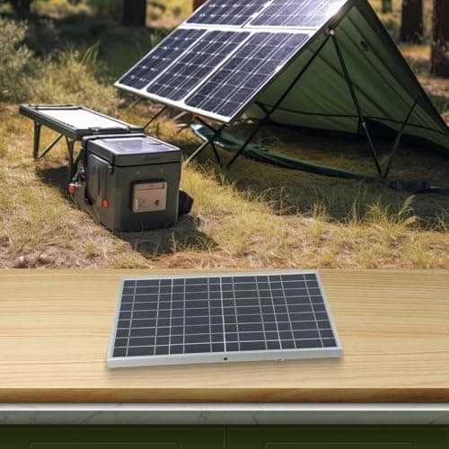 KoiLykke 15W 12V Portable Solar Panel Kit, Monocrystalline IP65 Waterproof for Charger with Clips Outdoor Camping for RV Boat Battery Maintenance