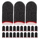 Hemobllo 20 Pair Gaming Finger Sleeves for Mobile Gaming Fiber Material with Anti-Slip Design and High Touch Sensitivity for Smartphones and Touchscreen Devices