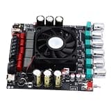 YDuupxe 2.1 Channel Audio Amplifier Board, ABS Digital Subwoofer Amp Board XY 2x200W Plus 400W AUX USB Input for Home Theater Car DIY Outdoor Speakers
