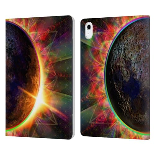 Head Case Designs Officially Licensed Jumbie Art Eclipse Visionary Leather Wallet Case Compatible with Apple iPad Air 11 2020/2022/2024