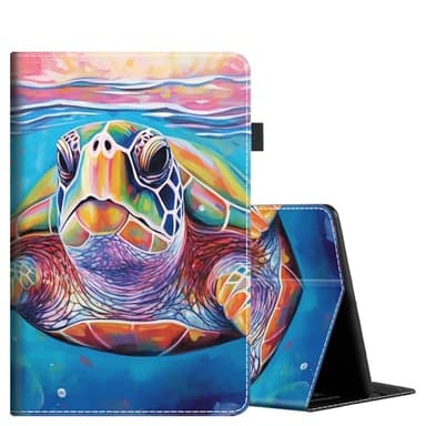 Case for All-New Kindle Paperwhite 12th Gen 2024 (7") & Kindle Colorsoft Signature Edition (7"), Multi-Angle Smart Stand Cover Auto Sleep/Wake, Watercolor Sea Turtle