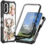 DIGTIALL for TCL K70 5G Phone Case,Cute Baby Elephant Balloon