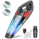 ATONEP Handheld Vacuum Cordless, 9000PA Hand Held Car Vacuum Cleaner Rechargeable, 3 in 1 Portable Hand Vacuum with LED Light & USB Charge Portable Car Vacuum Cleaner Filter for Home Office, Car, Pets
