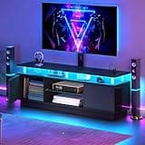 YITAHOME TV Stand with Mount for 75/70/65 inch TV, Entertainment Center with Storage, Modern LED TV Stand w/Power Outlets for Living Room, TV Console Media Cabinet, Black