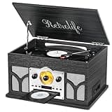 10-in-1 Record Player with Built-in Speakers Wireless Playback