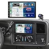 7" Car Stereo Upgrade for Chevy Avalanche 1500 2500 2003-2006 with Wireless CarPlay and Android Auto, Double Din Android 14 IPS Touchscreen Car Radio w/GPS Bluetooth WiFi FM RDS SWC Camera Mic, 2+32G