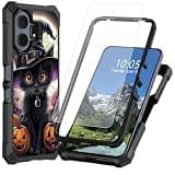 DIGTIALL for TCL K70 5G Phone Case,Black Kitten Wearing A Witchs Hat