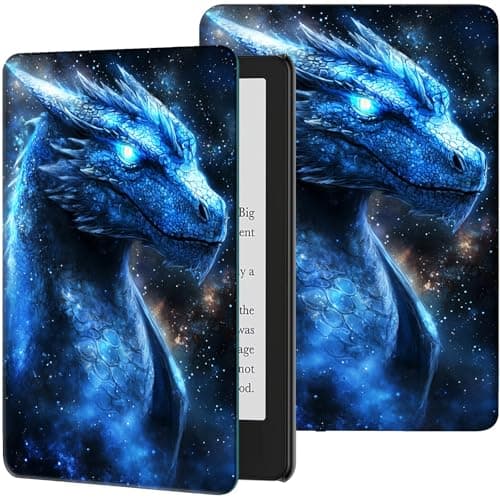 Case for 10.2" Kindle Scribe (2024/2022 Release) Slim Lightweight PU Leather Folio Adjustable Multi-Angle Smart Shell Cover with Auto Wake/Sleep for 10.2" Amazon Kindle Scribe E-Reader, F Dragon
