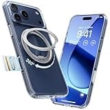 TORRAS 360 Magnetic Stand for iPhone 17 Pro Max Case, [Fit for MagSafe] [4X Military-Grade Protection] Slim Case for iPhone 17 Pro Max 6.9" 2025, Clear, Ostand O3 Fitness Series