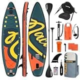NACATIN Inflatable Stand Up Paddle Board,10'6"Upgrade Version Blow Up Paddle Boards for Adults with Premium SUP Accessories& Backpack,Adjustable Paddle,Camera Mount,Hand Pump, for Lake, River, Yoga