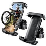 LISEN 2Pack Bike Phone Holder, [Super Easy Install] Motorcycle Phone Mount Ebike Accessories Bicycle Handlebar Holder Mount Gift for Adults Kids Mountain Mini Bike Scooter Gear Accessories for iPhone