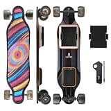 Uditer LED Screen Electric Skateboards, Supports Image DIY via App. 10S2P 5.2A Removable Battery/ 25 Miles Max Range/29 Mph Top Speed/2 * 600W Motors Electric Longboards for Adults & Beginners