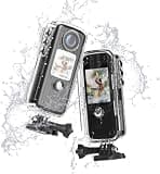 TIMNUT 4K/60FPS Touchscreen Action Camera 131FT WaterproofCamera with 64GB SD Card 48MP HD Camera Long Battery Life 1800mAh Batteries Portable VloggingCamera with Helmet Accessories Kit