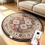 Large Heated Floor Mat, Bedroom Heated Rug, Heated Carpet with Rapid Heating, Smart Temperature Control and Timer Function,Home Office Heater