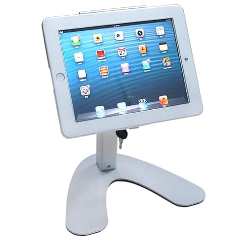 DABOS Anti-Theft Desktop Tablet Kiosk Stand with Security Lock and Key, Heavy Duty Countertop POS Display Mount, Compatible with 7-10.5" Tablets