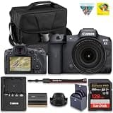 Canon EOS R5 Mirrorless Camera with RF24-105mm F4 L is USM Lens Kit, Full-Frame Hybrid Camera, 8K Video, 45 Megapixel CMOS Sensor, DIGIC X Image Processor, Up to 12 FPS + 128GB Card + Camera Case