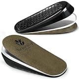 Adjustable Gel Heel Lifts (1 Pair), 1 Inch Height Increase Insoles with High-Density Foam Base & Gel Honeycomb Bottom, Orthopedic Shoe Lifts for Leg Length Discrepancy, Heel Pain, Men & Women